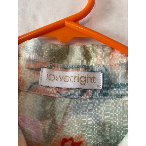 Lowerright Floral Watercolor Print Jumpsuit NWOT Women's One Piece Size Small - Picture 5 of 12